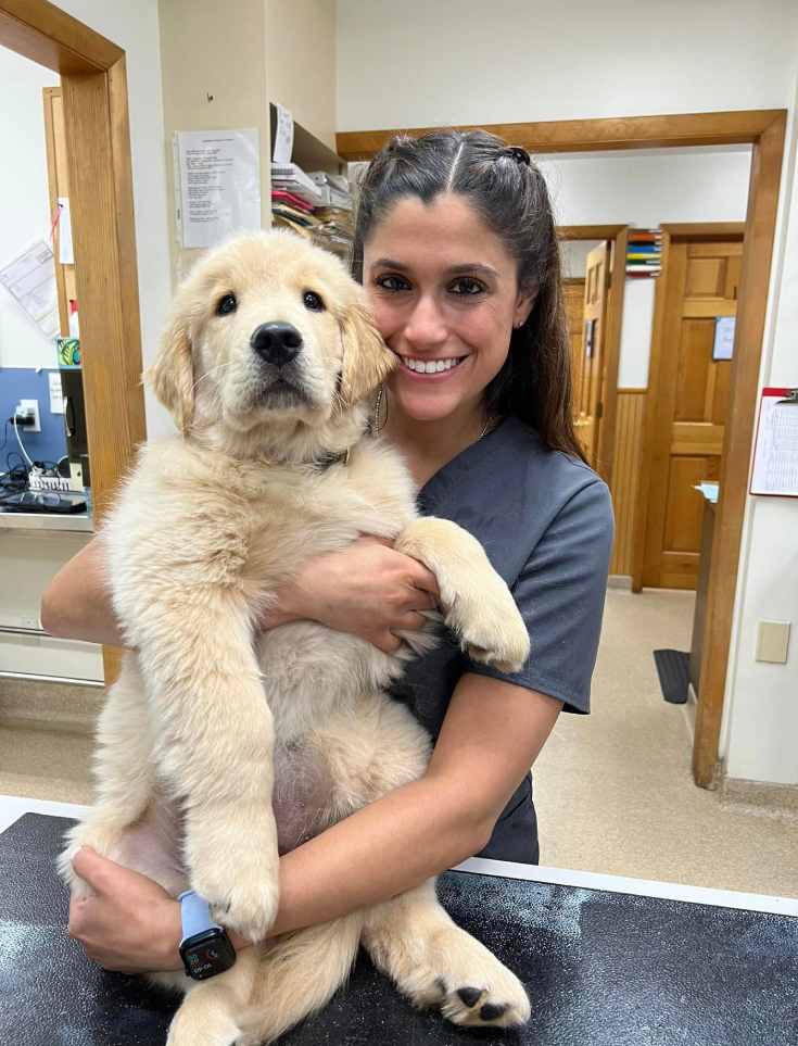 Dr. Casper with big puppy